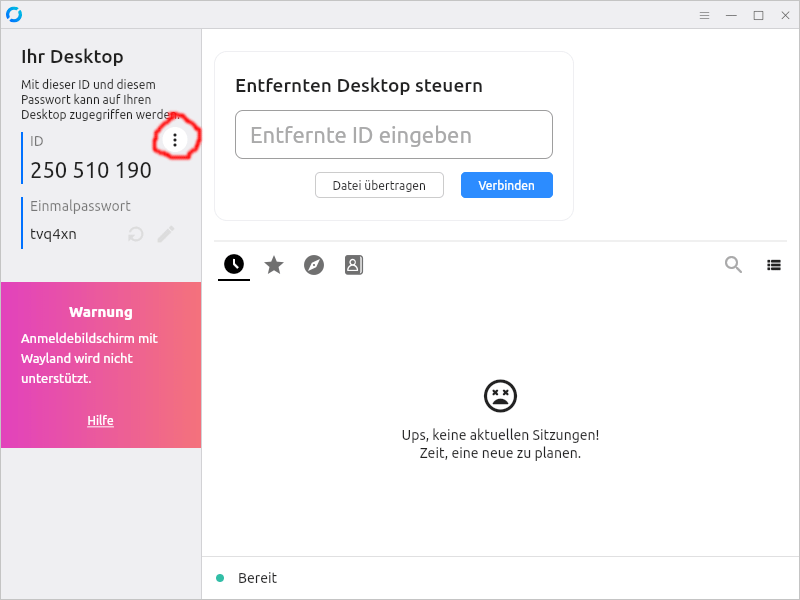 Fernwartung 2 Irgendwas klappt nicht wie es soll? Fernwartung